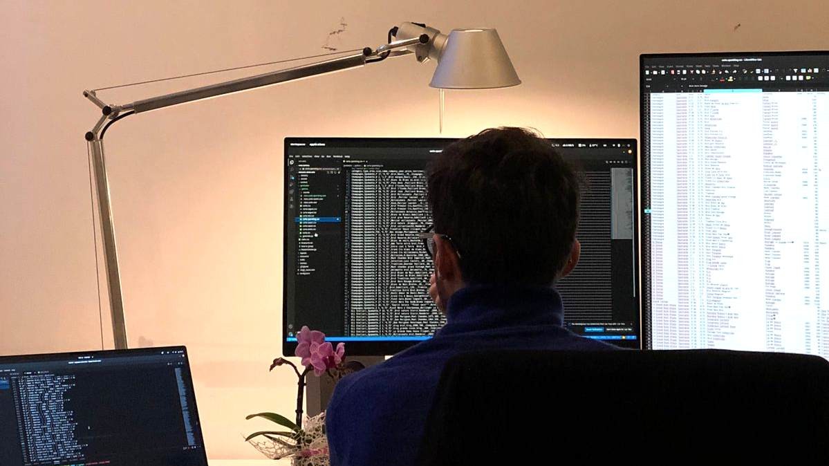 Modern workspace setup for tech consulting